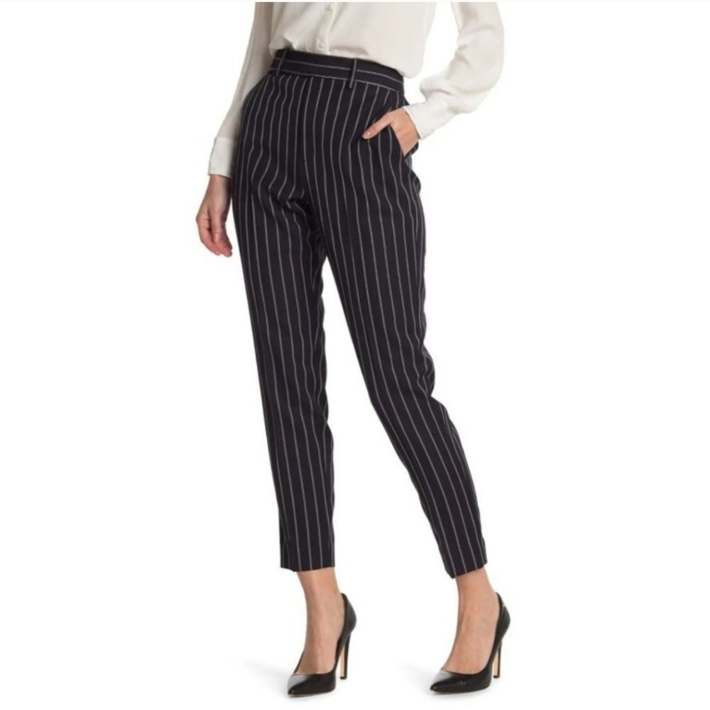 EQUIPMENT Femme Warsaw Pinstripe High Waist Trouser Size 4